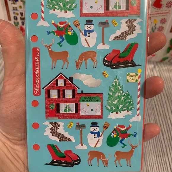 Vintage Stickopotumus Christmas Binder Sticker Lot of 6 Scrapbooking Planner - Picture 7 of 7